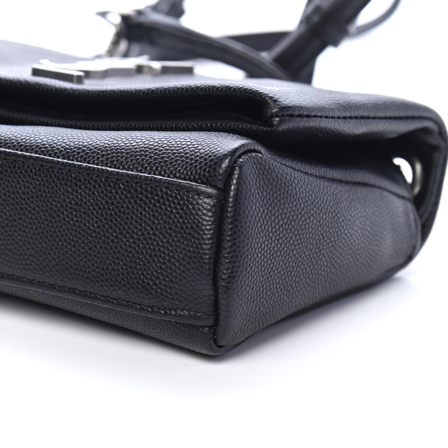 Saint Laurent Grain De Poudre Monogram Toy West Hollywood Fold-Over Bag Black 9 of 9