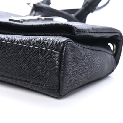 Saint Laurent Grain De Poudre Monogram Toy West Hollywood Fold-Over Bag Black 9 of 9