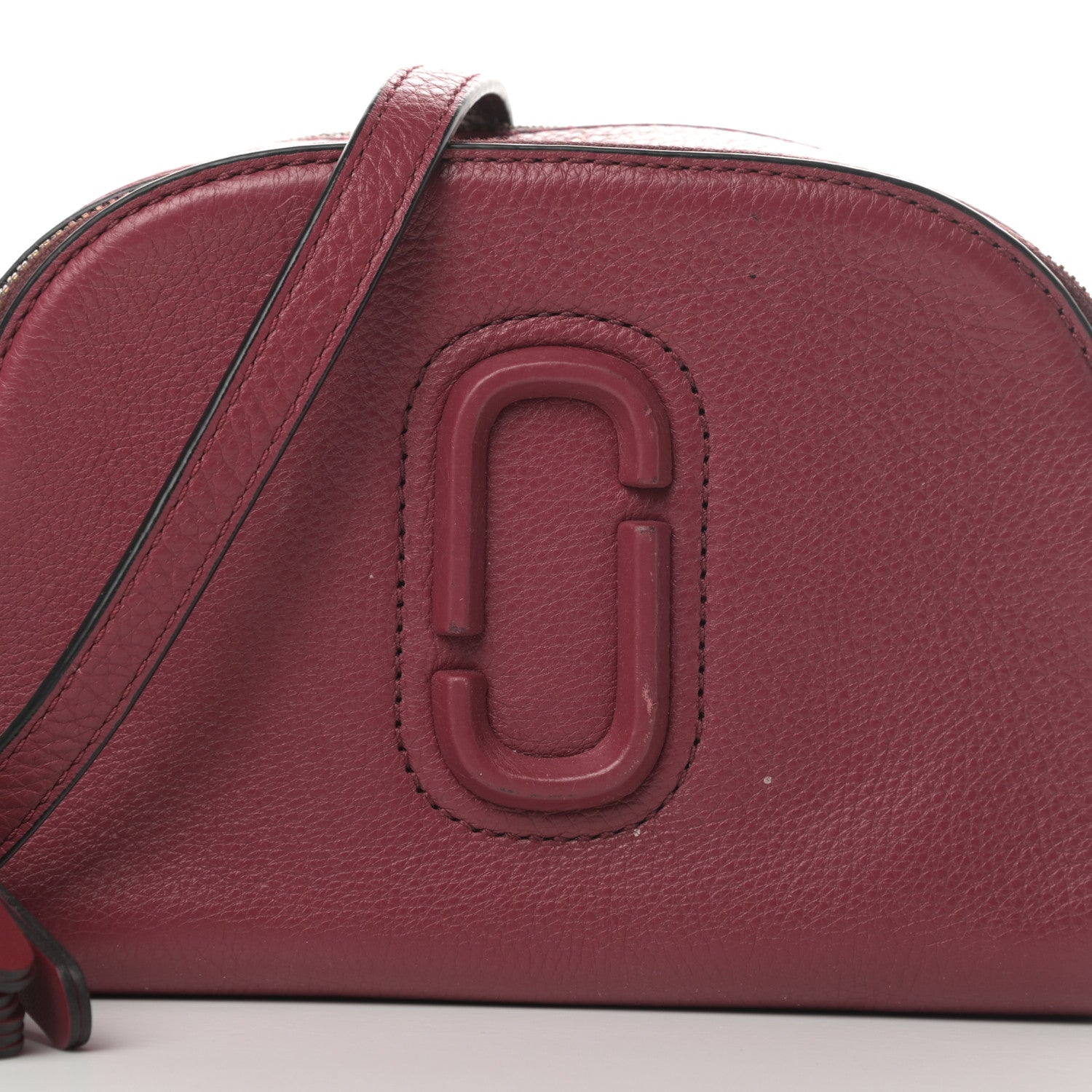 Marc Jacobs Calfskin Shutter Camera Crossbody Bag Deep Maroon 10 of 17