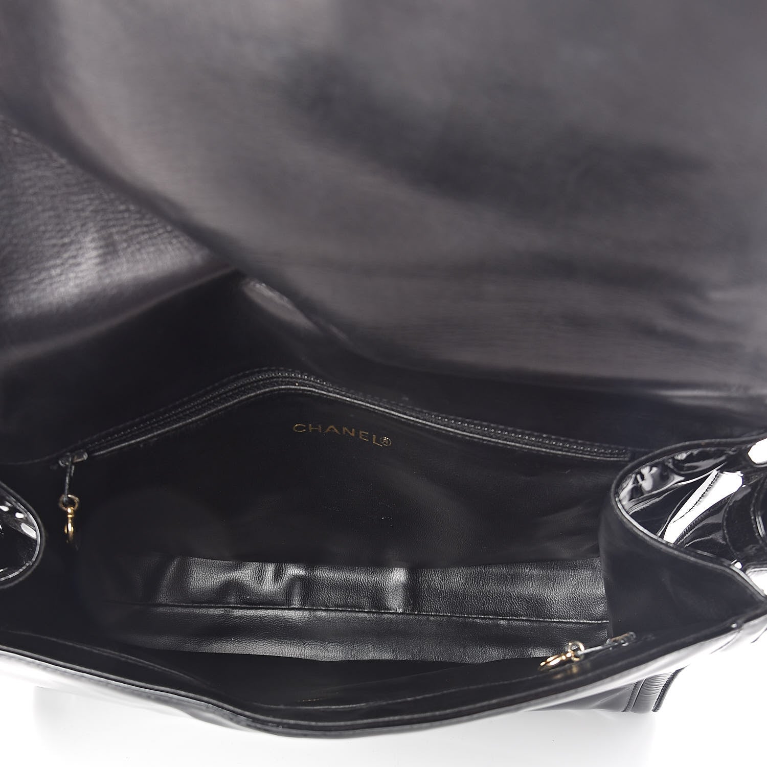 Chanel Patent CC Flap Shoulder Bag Black 5 of 9
