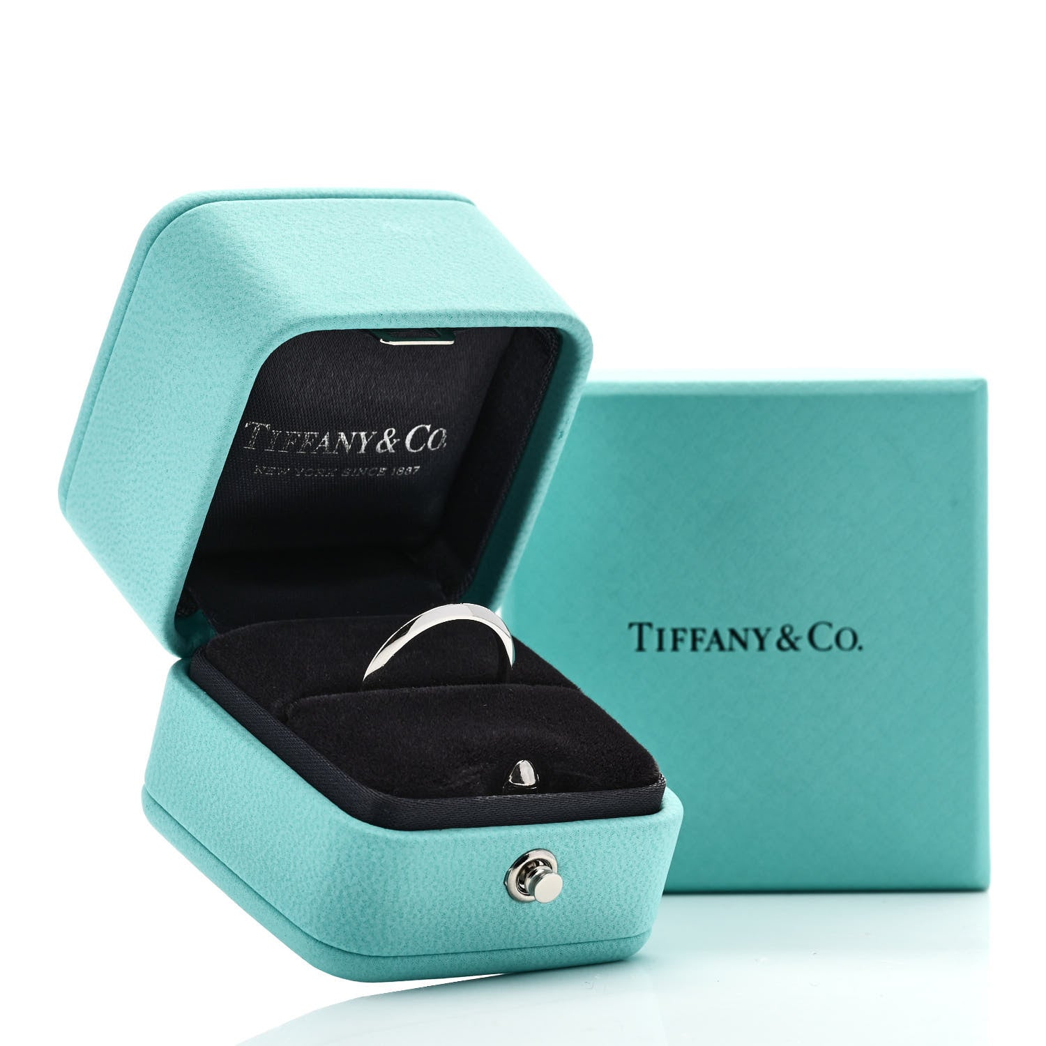 Tiffany Platinum 2mm Knife Edge Wedding Band Ring 54 7 5 of 5