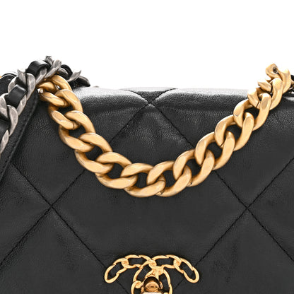 Chanel Goatskin Quilted Medium Chanel 19 Flap Black 8 of 14
