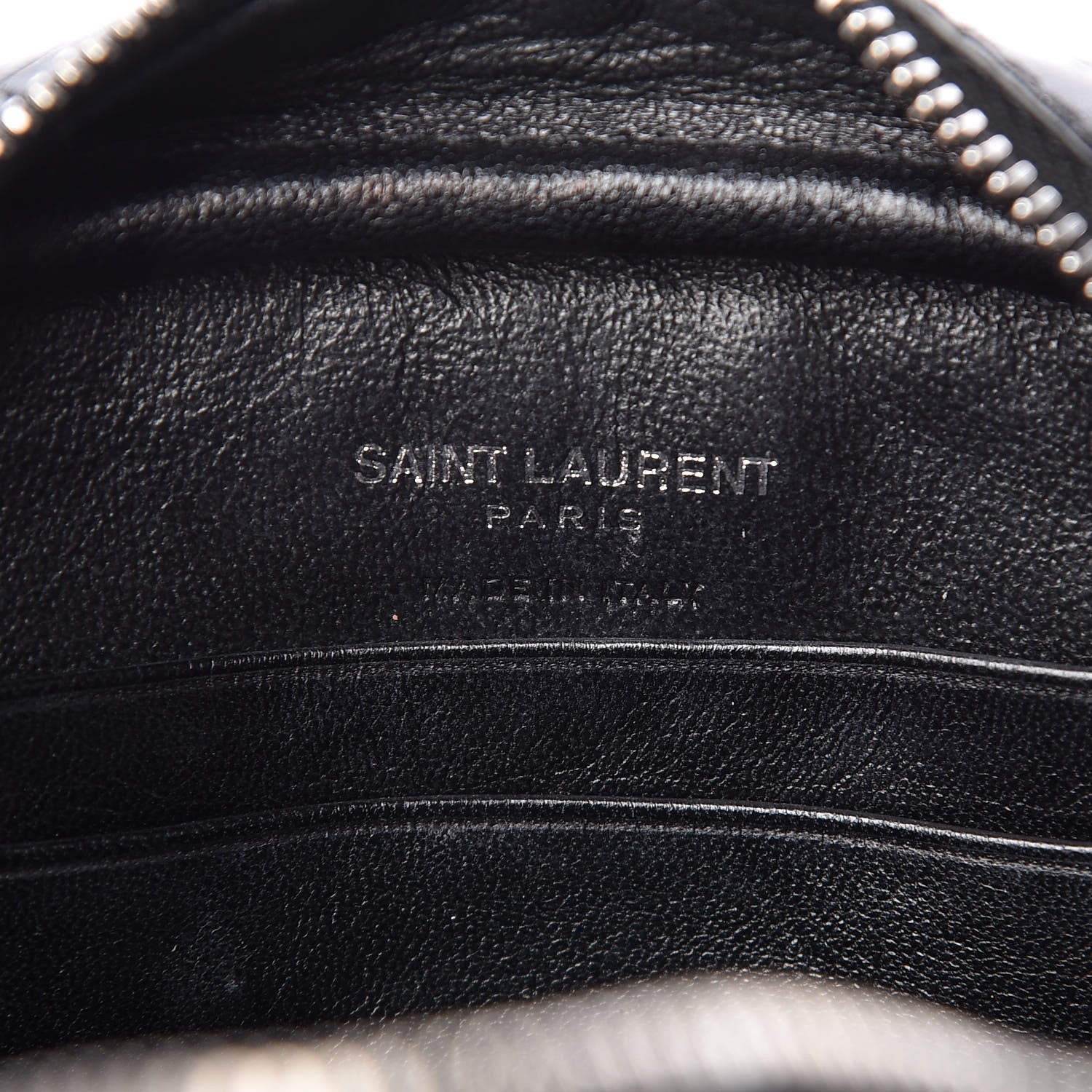 Saint Laurent Calfskin Crocodile Embossed Monogram Blogger Bag Black 6 of 10