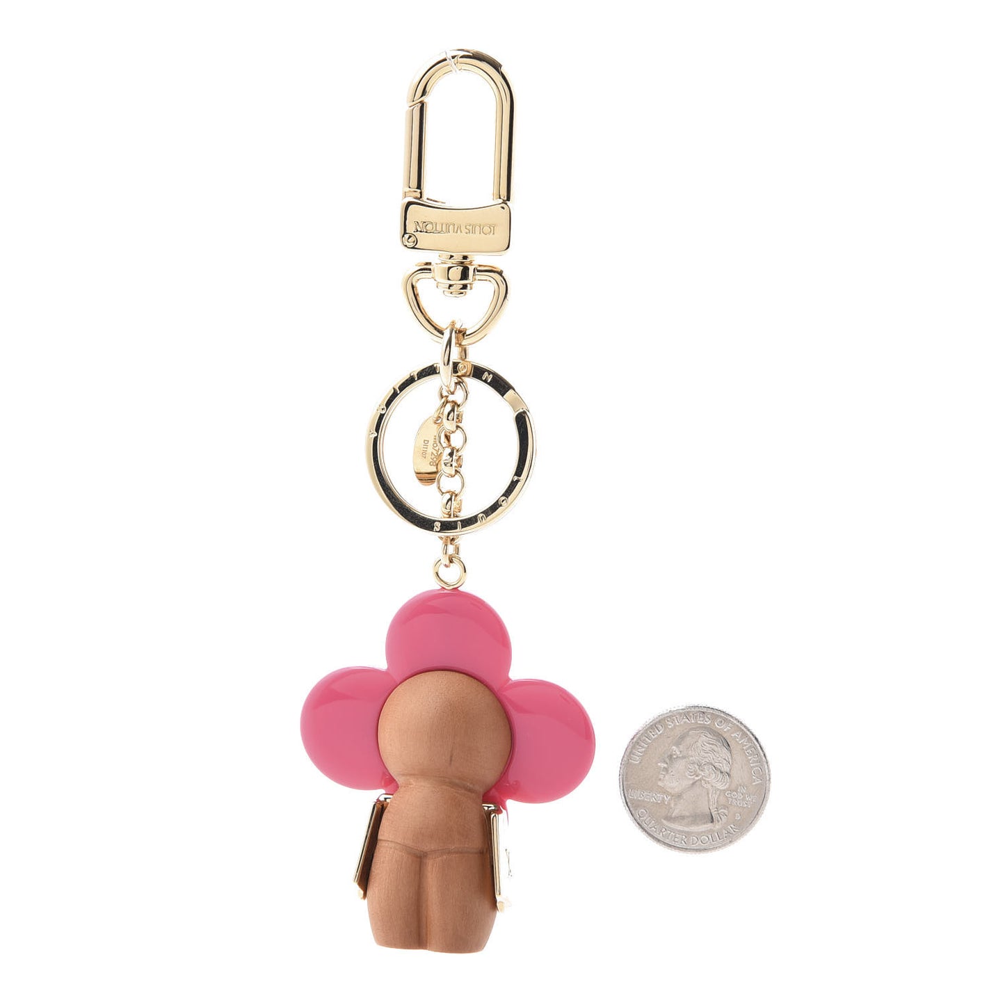 Resin Wood Vivienne Bag Charm Pink