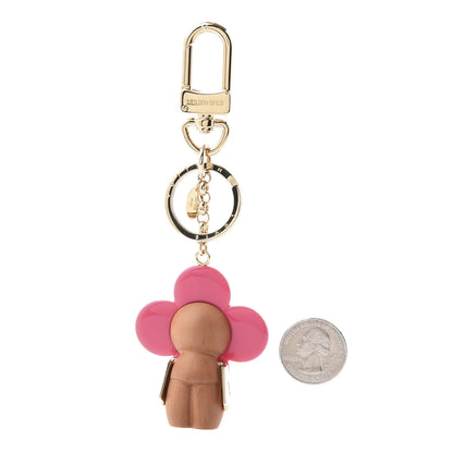 Louis Vuitton Resin Wood Vivienne Bag Charm Pink 2 of 5
