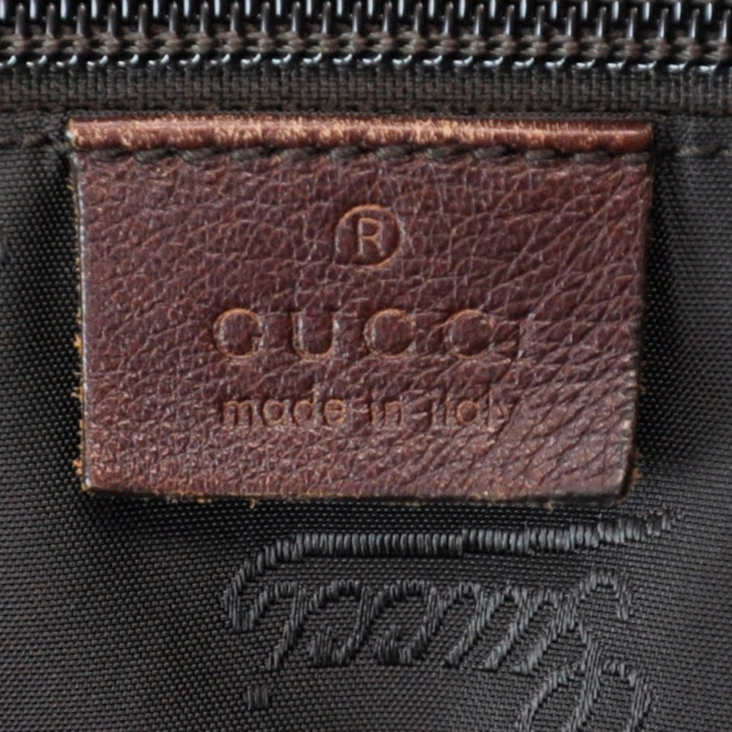 Gucci Leather Large Tote Unisex Brown 8 of 10