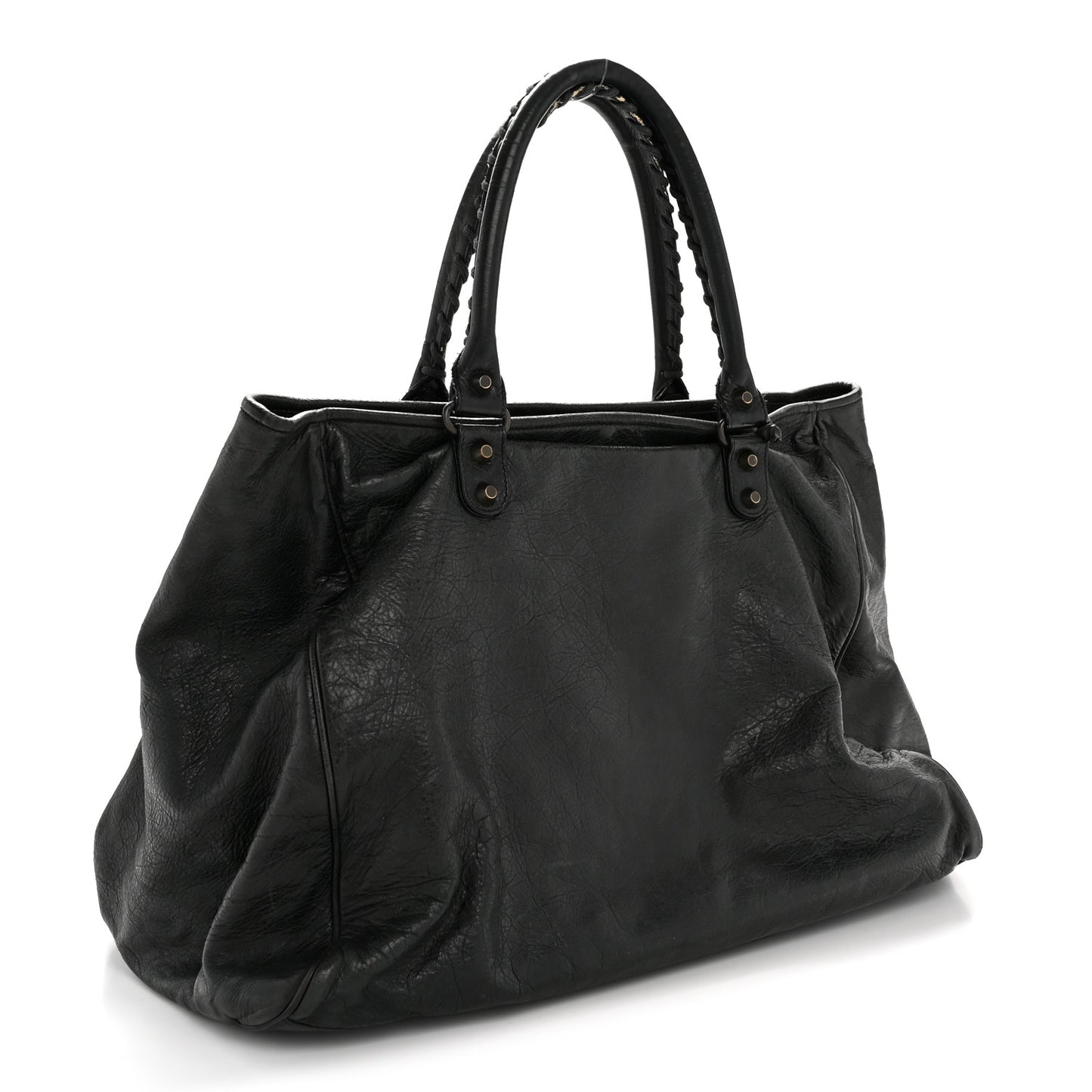 Agneau Classic Hardware Large Sunday Tote Black