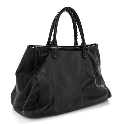 Balenciaga Agneau Classic Hardware Large Sunday Tote Black 4 of 14