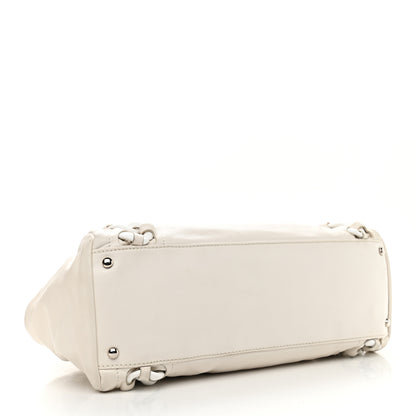 Chanel Calfskin Modern Chain Rhodoid East West Tote White 3 of 10