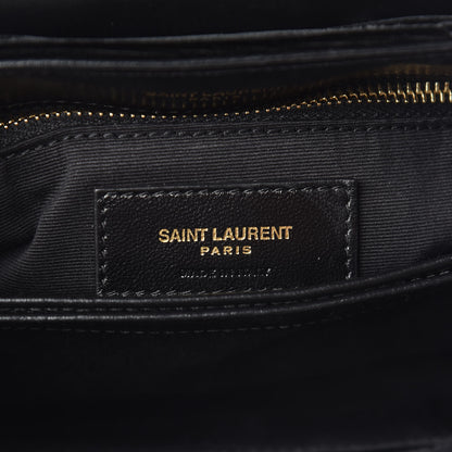 Saint Laurent Velvet Y Quilted Monogram Toy Loulou Crossbody Bag French Black 7 of 14