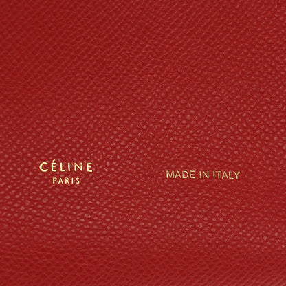 Celine Grained Calfskin Medium Multifunction Strap Wallet Coquelicot 6 of 7