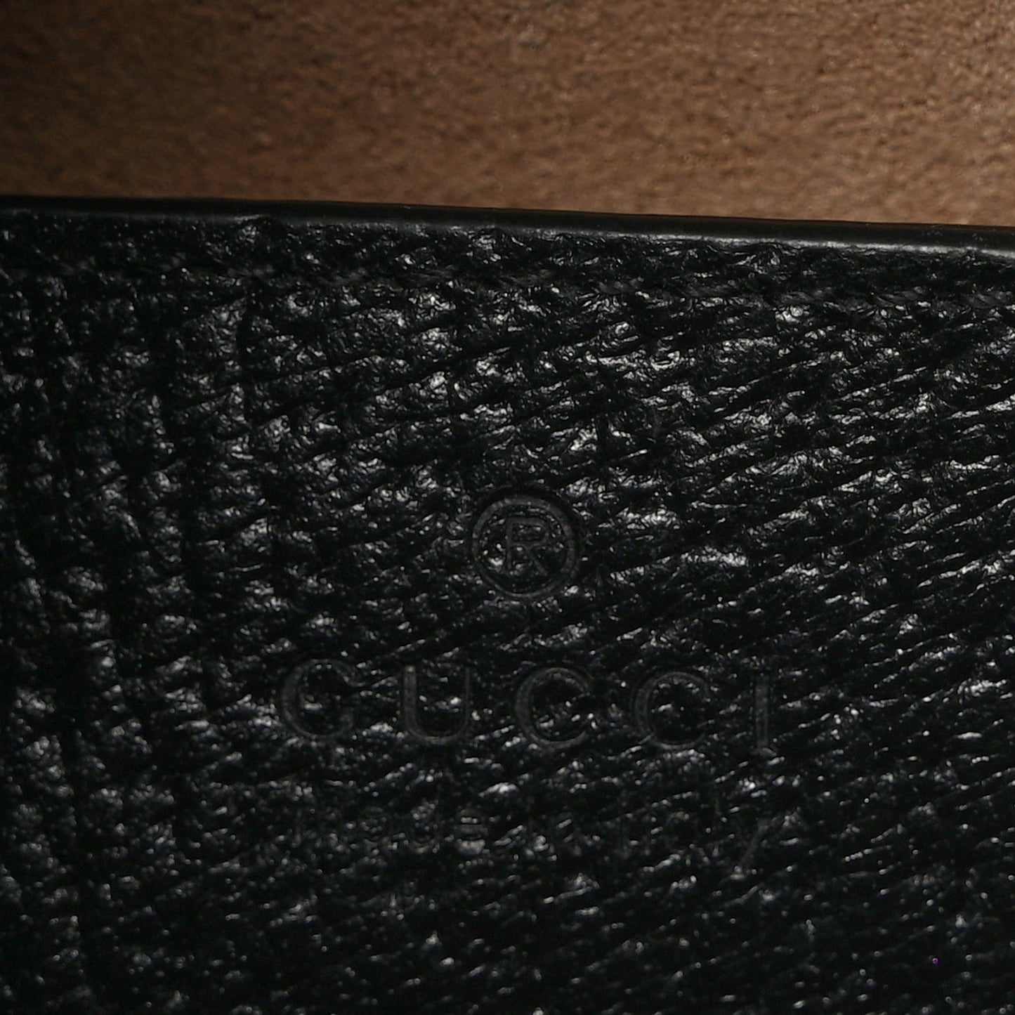 Textured Dollar Calfskin Web Small Diana Tote Bag Black Dusty Grey