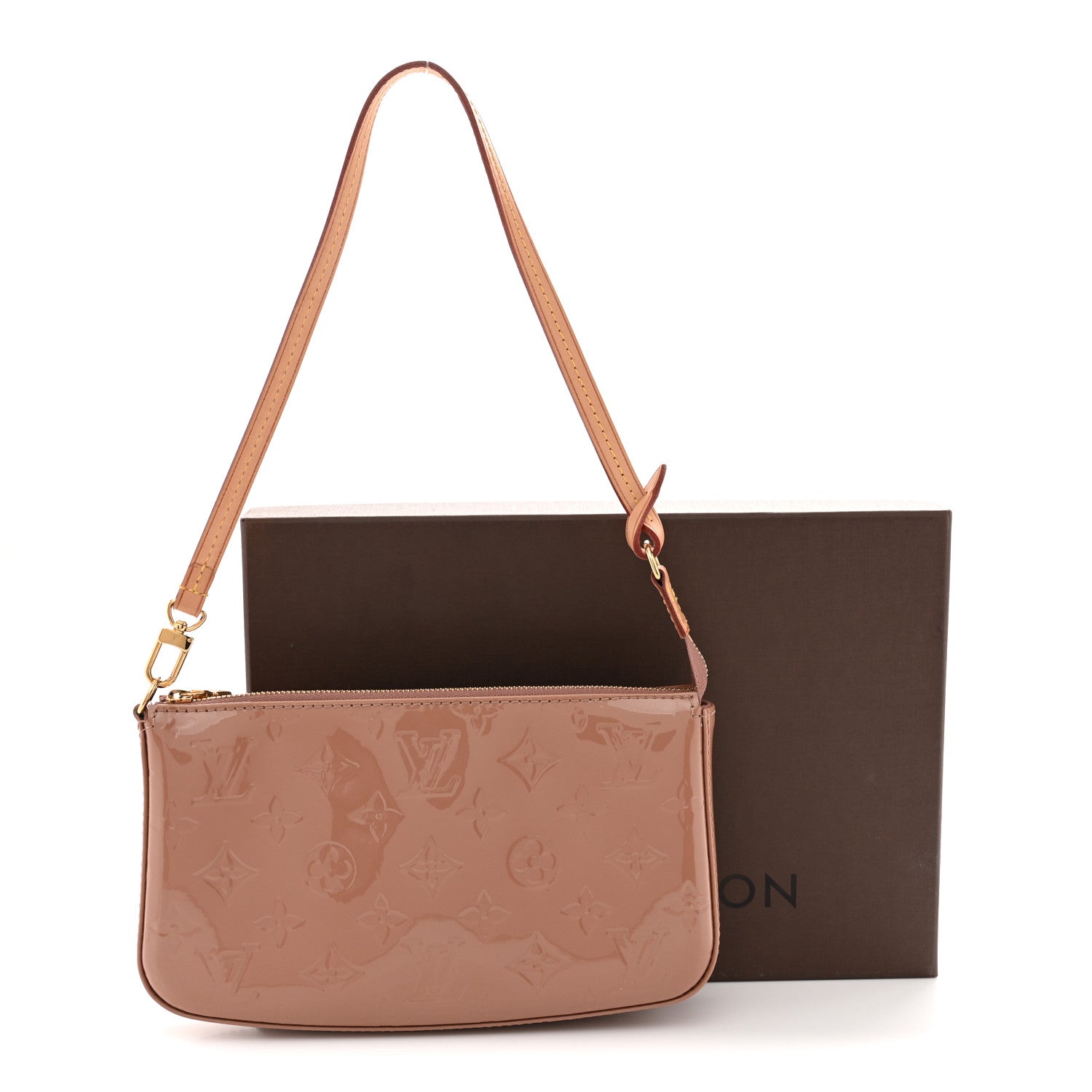 Louis Vuitton Vernis Pochette Accessories NM Rose Velours 12 of 12