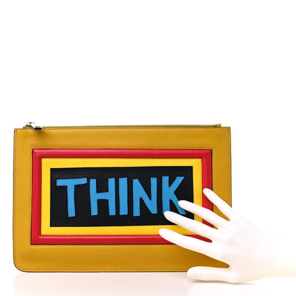 Fendi Vitello Century Vocabulary Think Inlaid Pouch Multicolor 2 of 10
