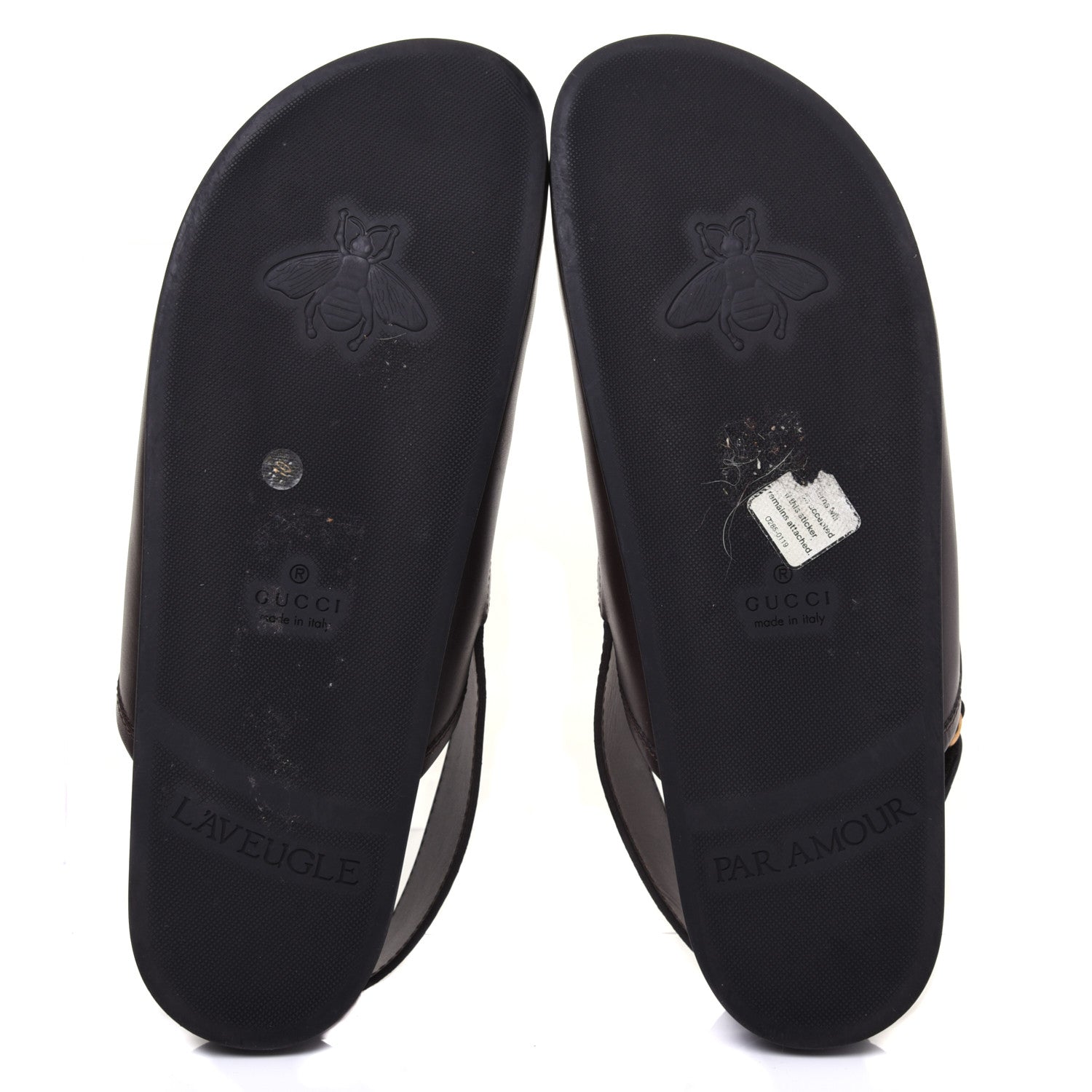 Gucci Calfskin Mens Horsebit River Slingback Slippers 10 Cocoa 5 of 8