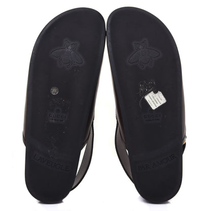 Gucci Calfskin Mens Horsebit River Slingback Slippers 10 Cocoa 5 of 8