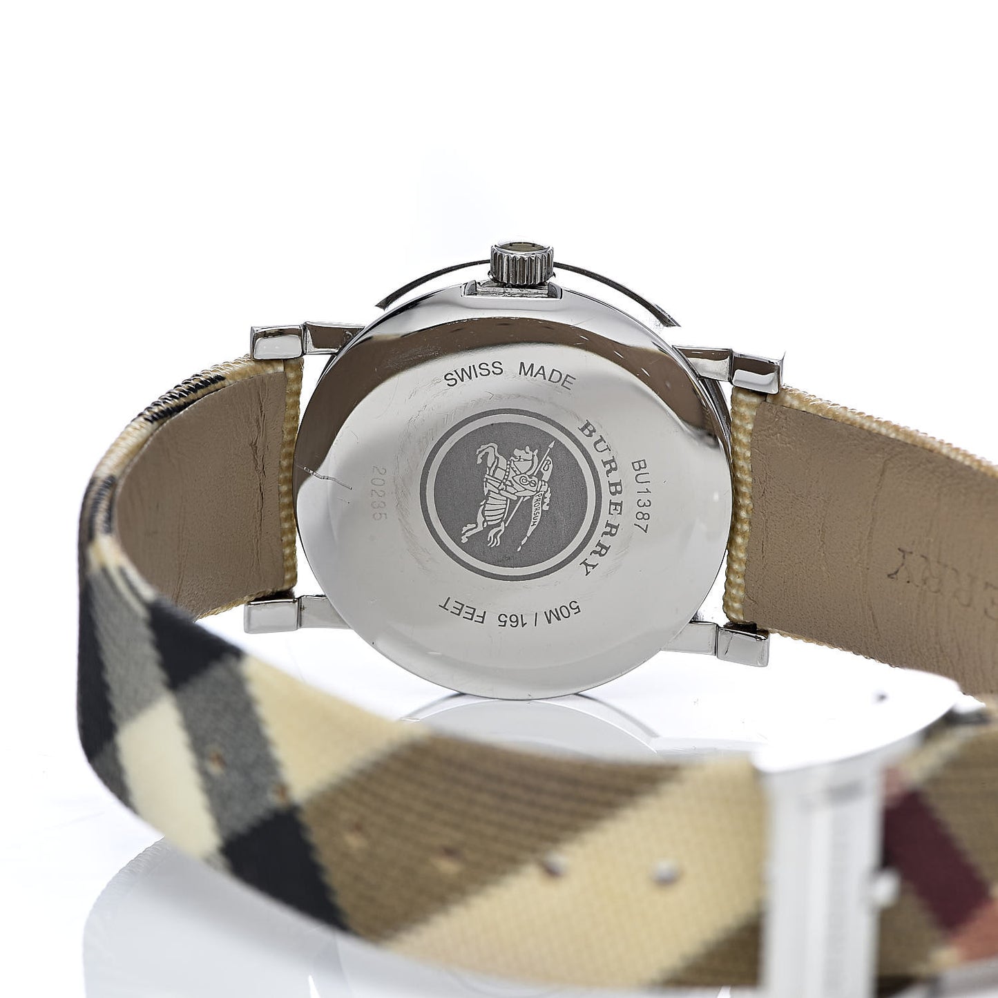 Stainless Steel Calfskin 28mm Heritage Nova Check Quartz Watch BU1387