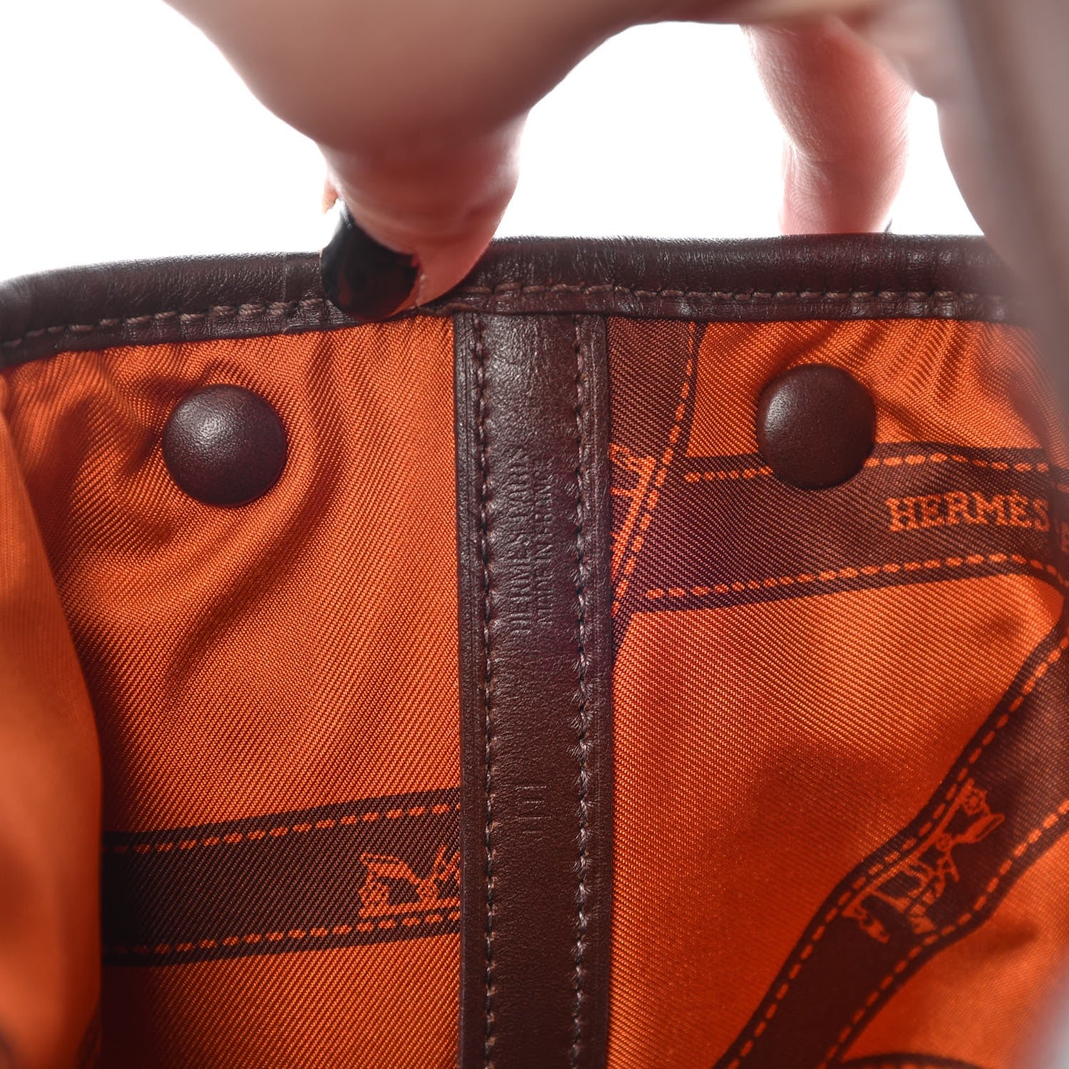 Hermes Swift Bolduc Twilly Garden Party TPM Chocolate 6 of 12