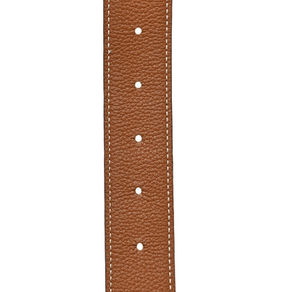 Hermes Box Togo 32mm Martelee H Belt 80 Black Gold 4 of 4
