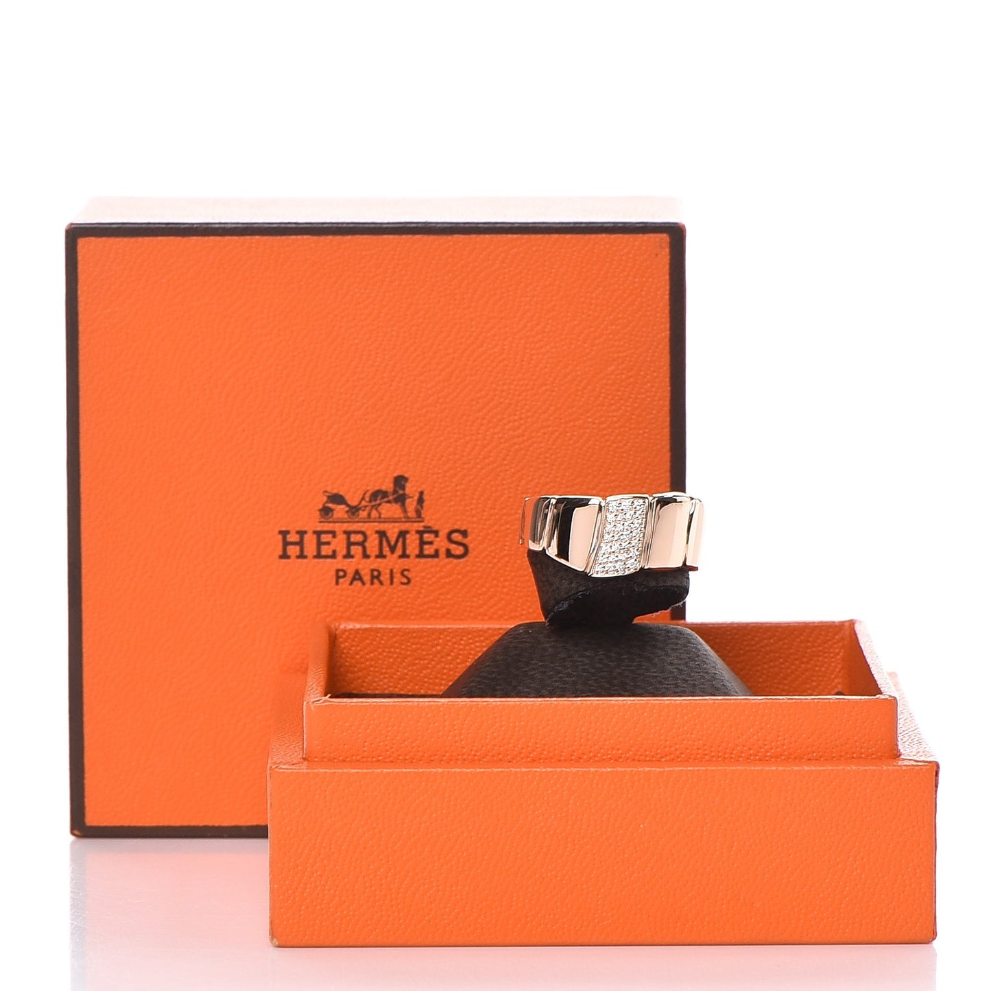 18K Rose Gold Diamond Niloticus Ring 49 4.75