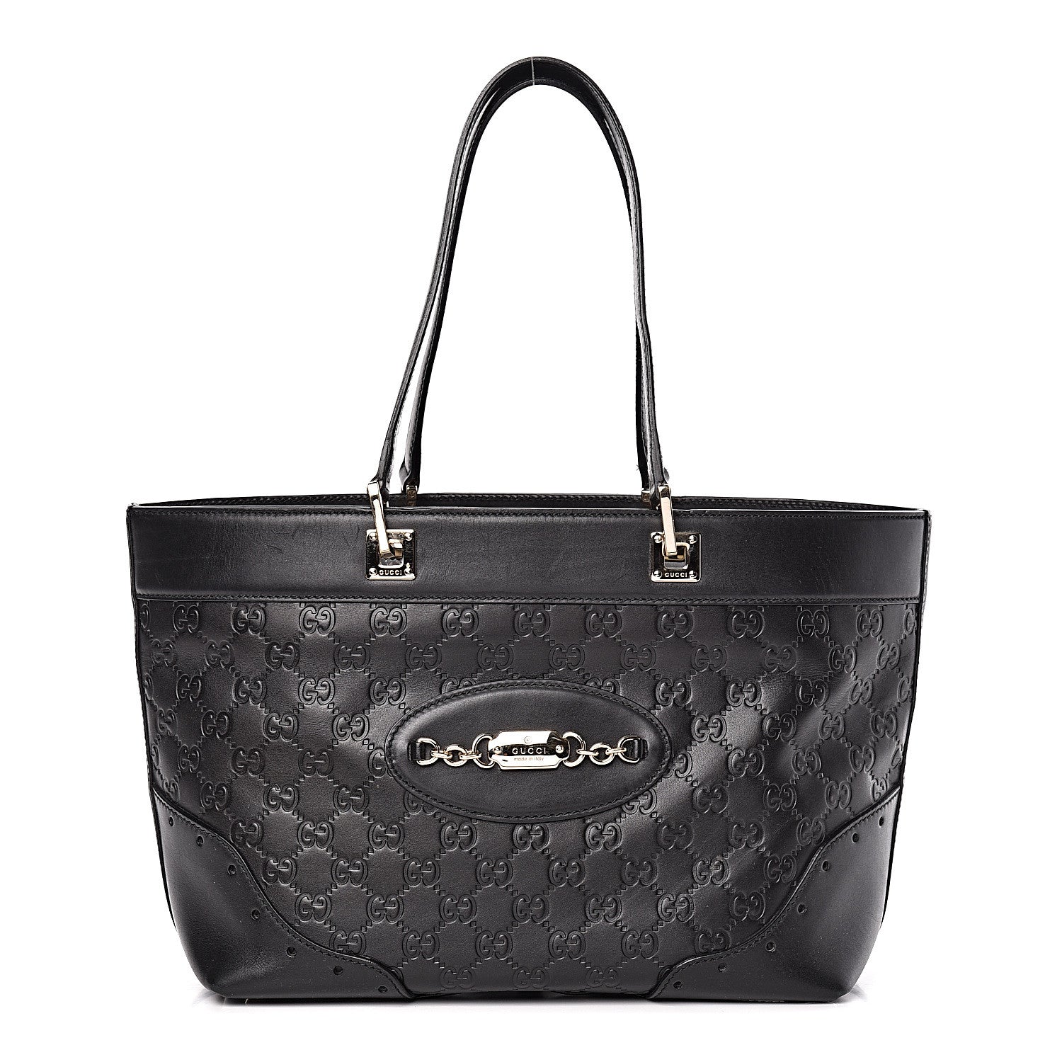 Gucci Guccissima Large Punch Tote Black 1 of 15