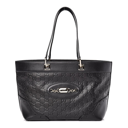 Gucci Guccissima Large Punch Tote Black 1 of 15