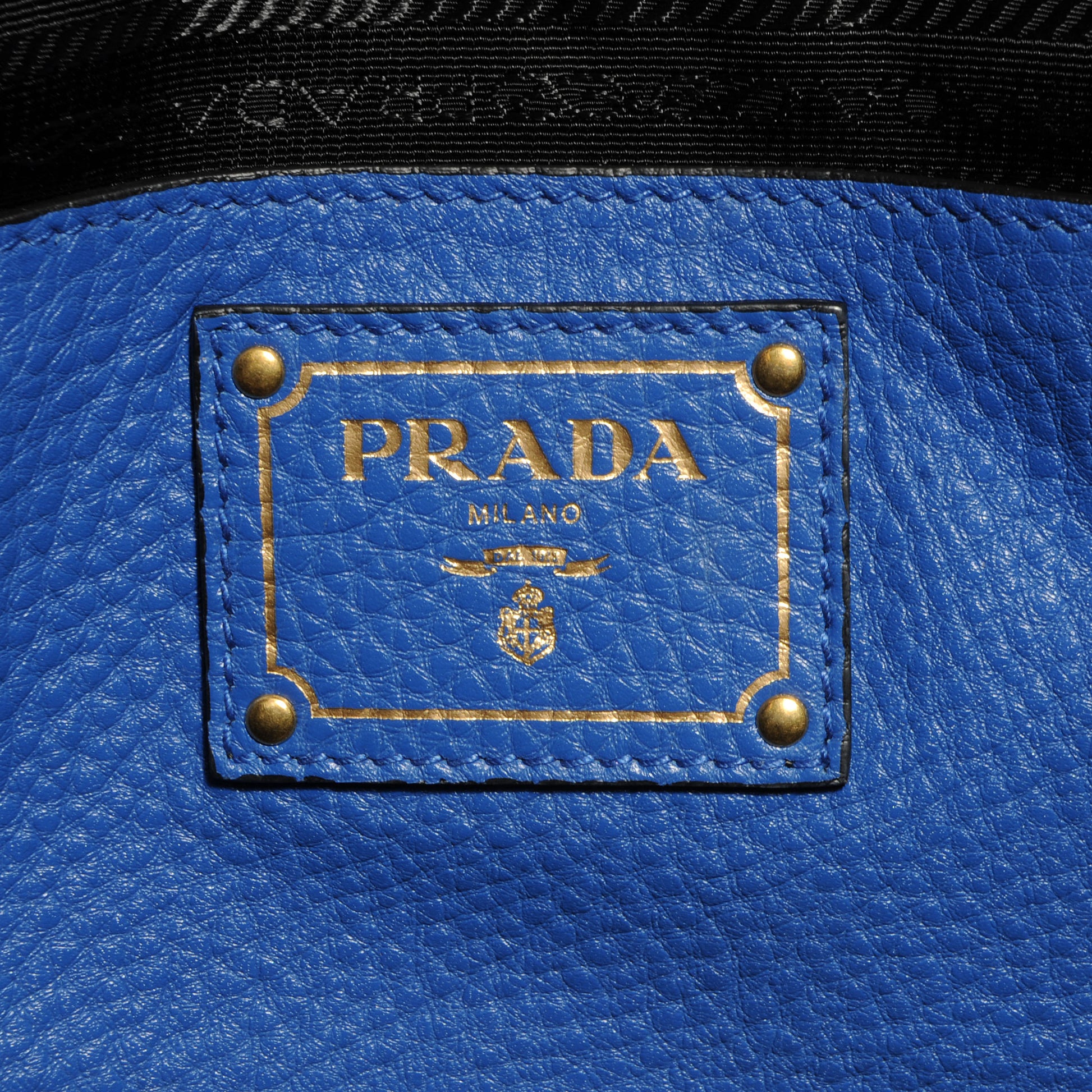 Prada Vitello Daino Shopping Tote Azzurro 7 of 11