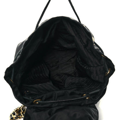 Prada Tessuto Nylon Vela Chain Backpack Black 4 of 15