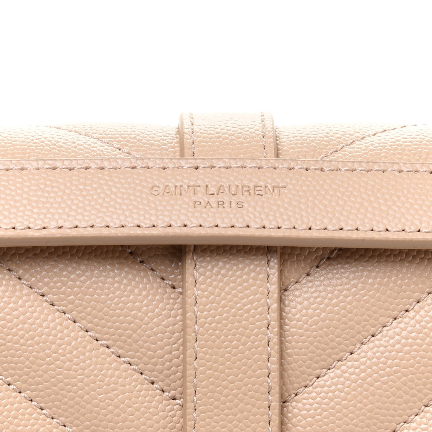 Grain De Poudre Matelasse Chevron Large Monogram Satchel Nude Powder