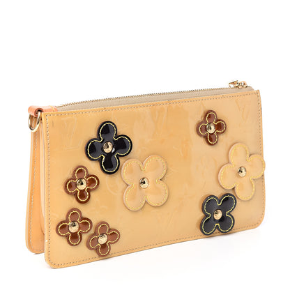 Louis Vuitton Vernis Lexington Fleurs Pochette Beige 2 of 7