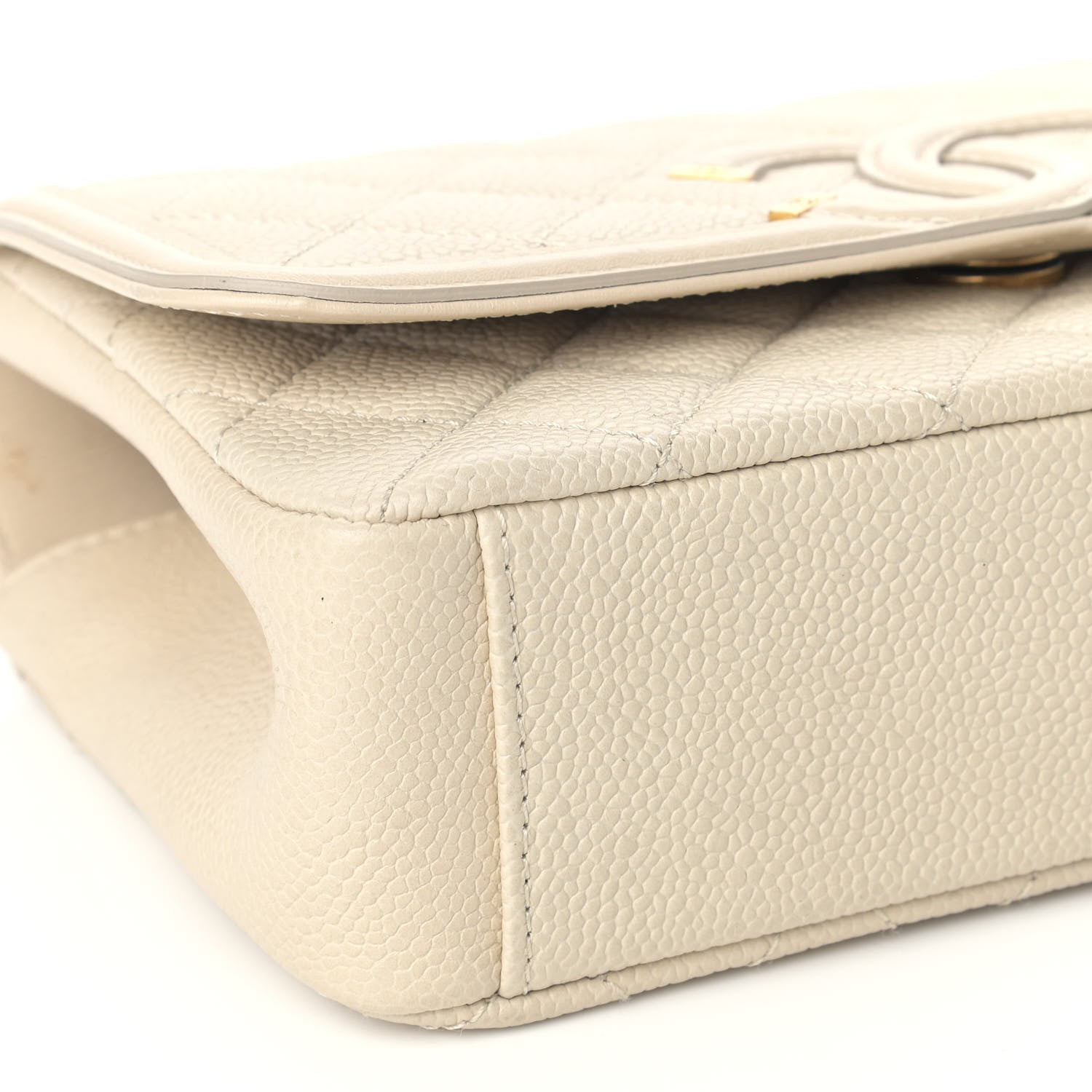 Chanel Caviar Quilted Small CC Filigree Flap Light Beige 8 of 9