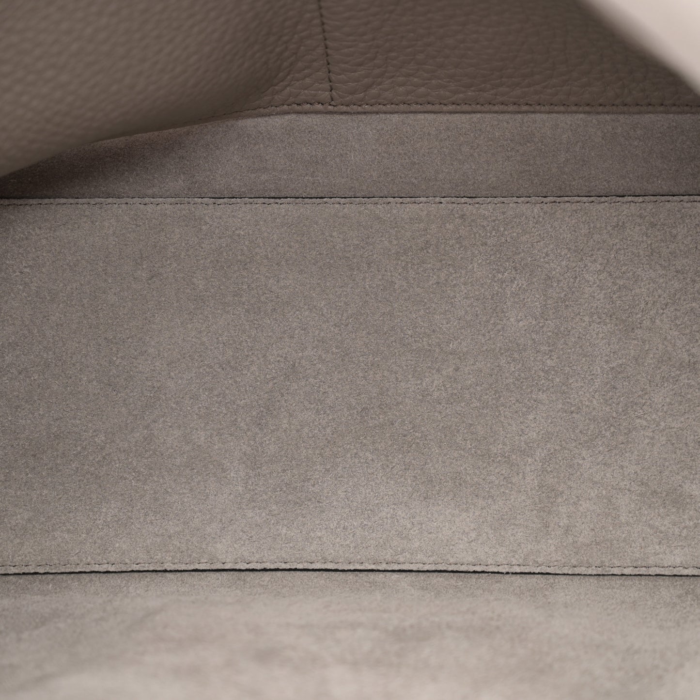 Grained Calfskin Small Rockstud Shoulder Tote Dove Gray