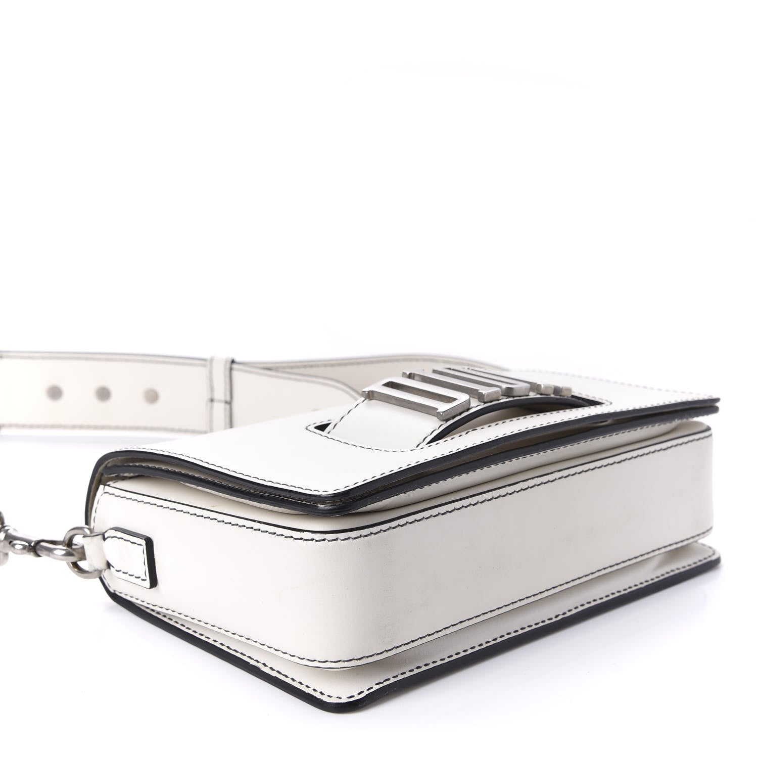 Christian Dior Smooth Calfskin Dio(r)evolution Flap Bag Off White 4 of 17
