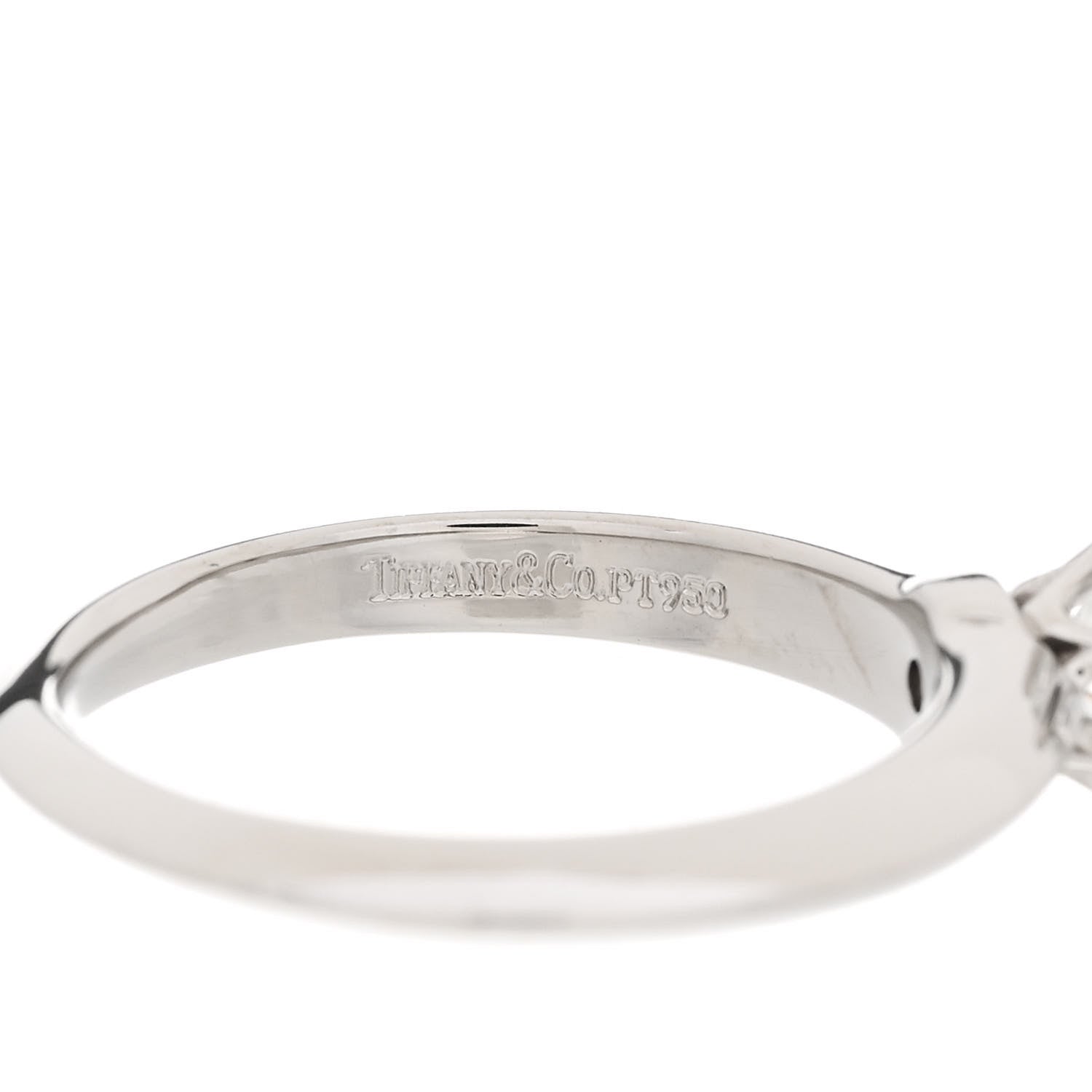 Tiffany Platinum Diamond .49ct Solitaire Engagement Ring 49 5 6 of 6