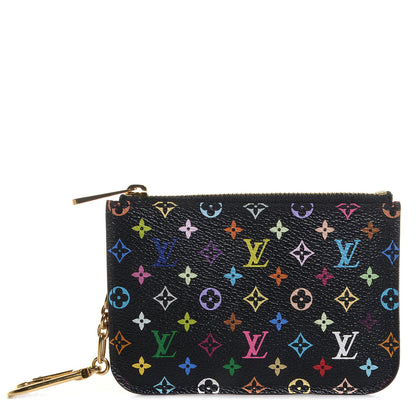 Louis Vuitton Monogram Multicolor Key Pouch Black Grenade 1 of 7