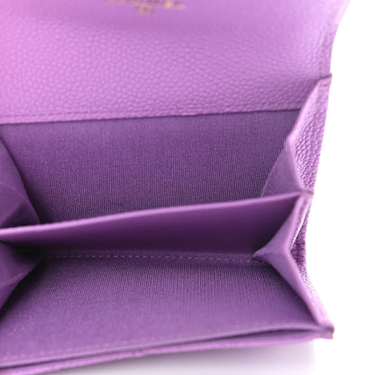 Chanel Caviar Quilted Boy Flap Card Holder Purple 5 of 10