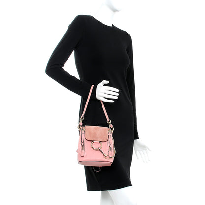 Chloe Suede Calfskin Mini Faye Backpack Washed Pink 2 of 14