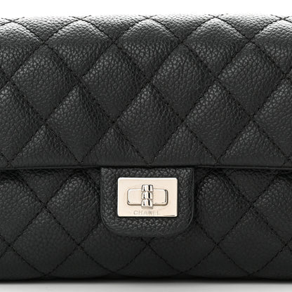 Chanel Grained Calfskin Quilted 2.55 Reissue Flap Belt Bag Clutch Black 9 of 11