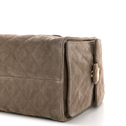 Chanel Suede Quilted Medium Chanel 25 Handbag Grey 11 of 12