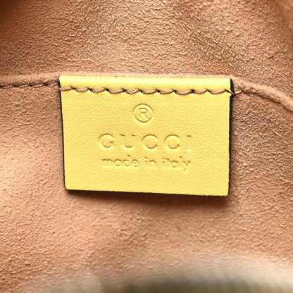 Gucci Calfskin Matelasse Small GG Marmont Chain Shoulder Bag Banana 6 of 12