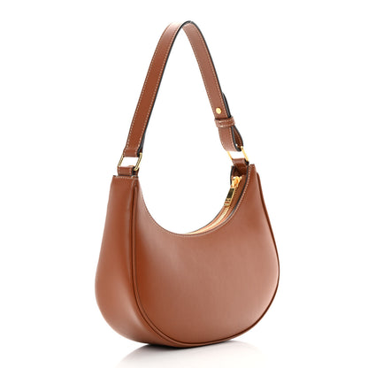 Celine Smooth Calfskin Triomphe Embroidered Ava Shoulder Bag Tan 3 of 12