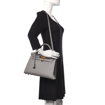 Hermes Epsom Kelly Sellier 28 Gris Mouette 2 of 39