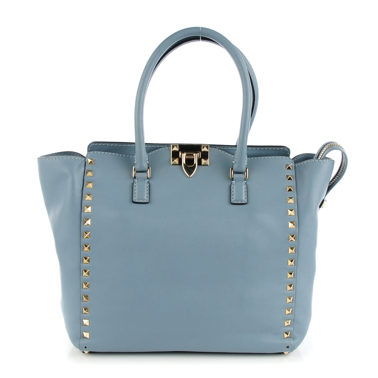Vitello Rockstud Double Handle Tote London Stone