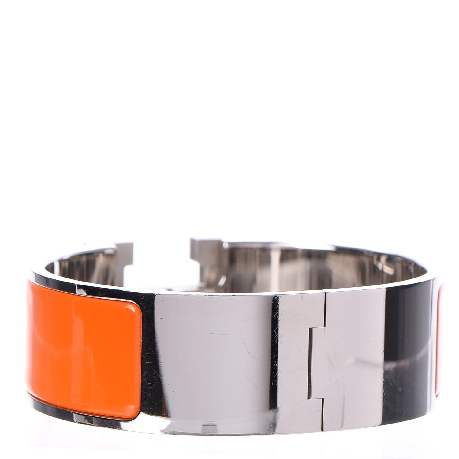 Hermes Enamel Wide Clic Clac H Bracelet PM Orange 3 of 6