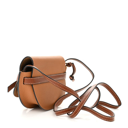 Loewe Grained Calfskin Mini Gate Crossbody Bag Caramel Pecan 3 of 9