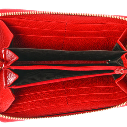 Gucci Pebbled Calfskin Soho Zip Around Wallet Red 5 of 8