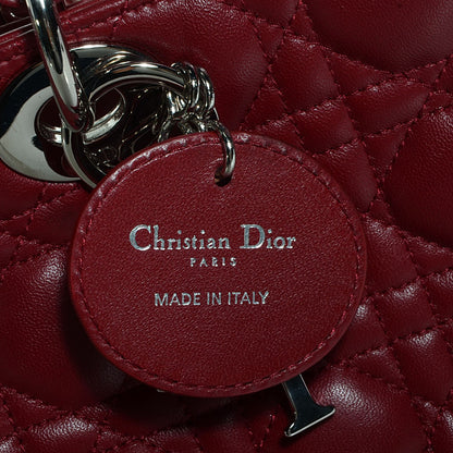 Christian Dior Lambskin Cannage Large Lady Dior Red 9 of 9
