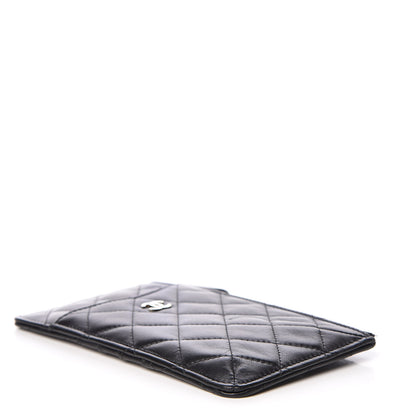 Chanel Lambskin Quilted Classic Flat Wallet Pouch Black 4 of 10