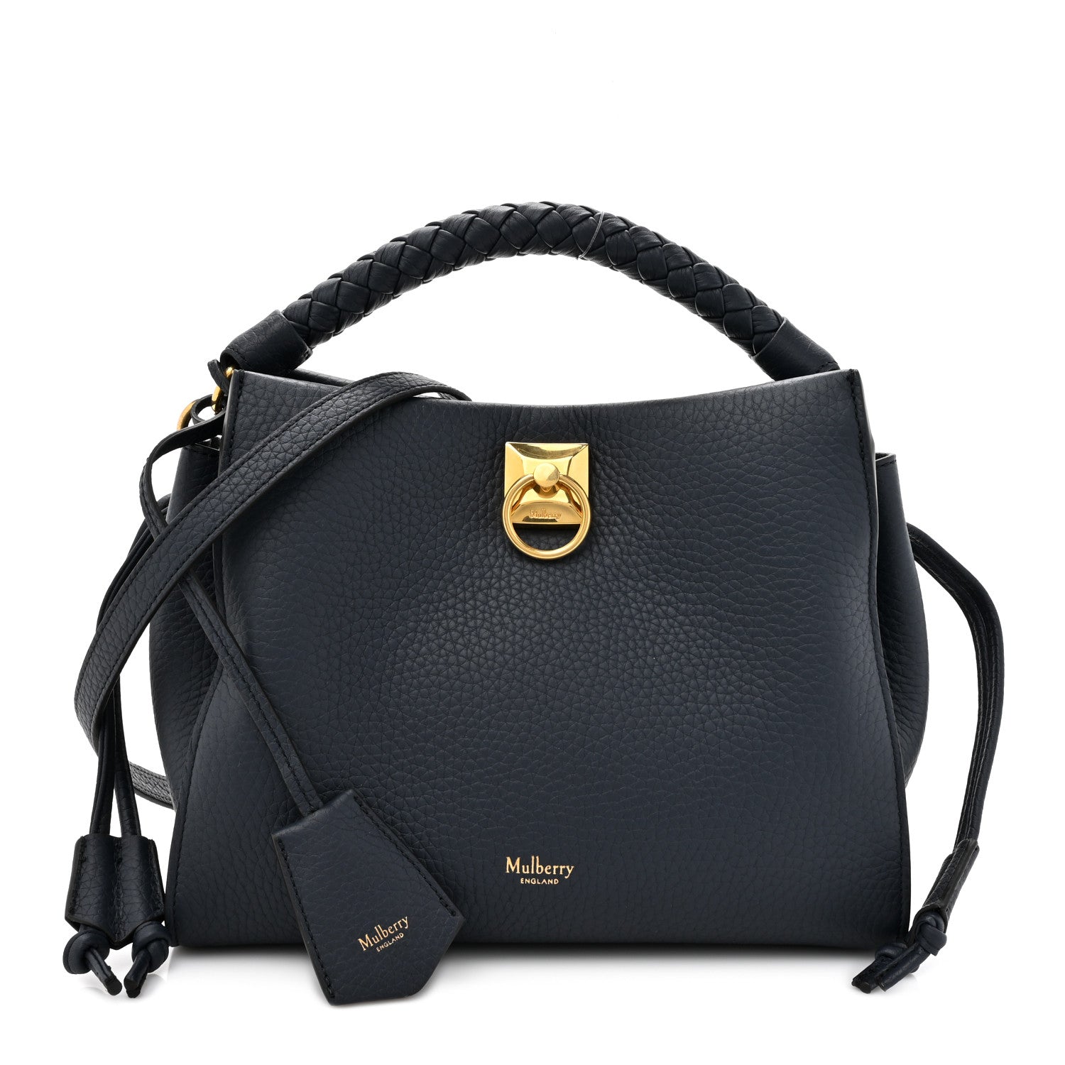Mulberry Heavy Grain Small Iris Tote Navy 1 of 8