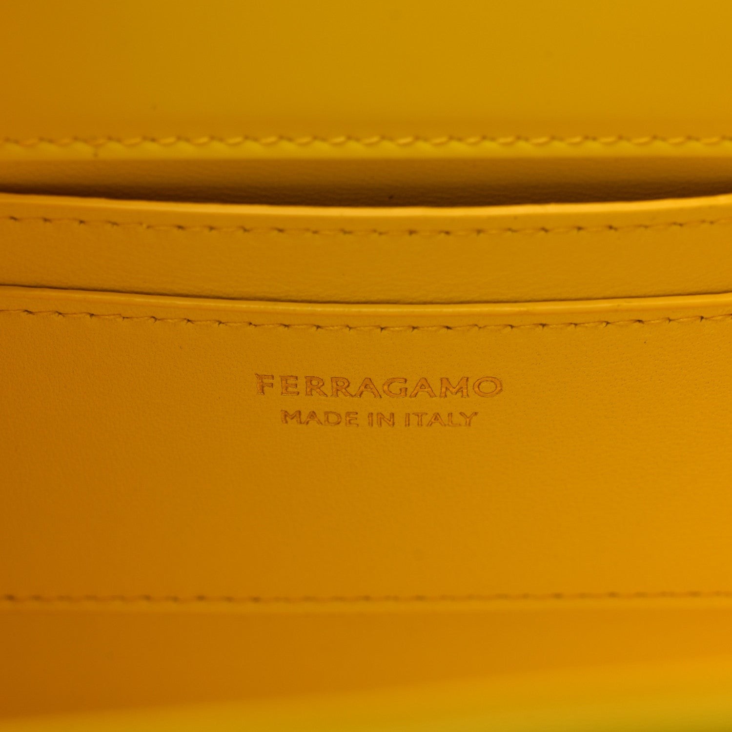 Salvatore Ferragamo Brushed Calfskin Mini Wanda Top Handle Bag Yellow 6 of 10